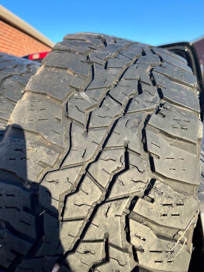 Set of 4 Goodyear Wrangler UltraTerrain A/T – LT265/70R17 (2020) – ~50–60% tread – McKinney pickup
