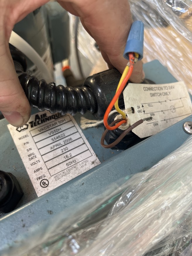 Air Techniques VacStar 50H dental vacuum — working prior to removal, Corpus Christi pickup