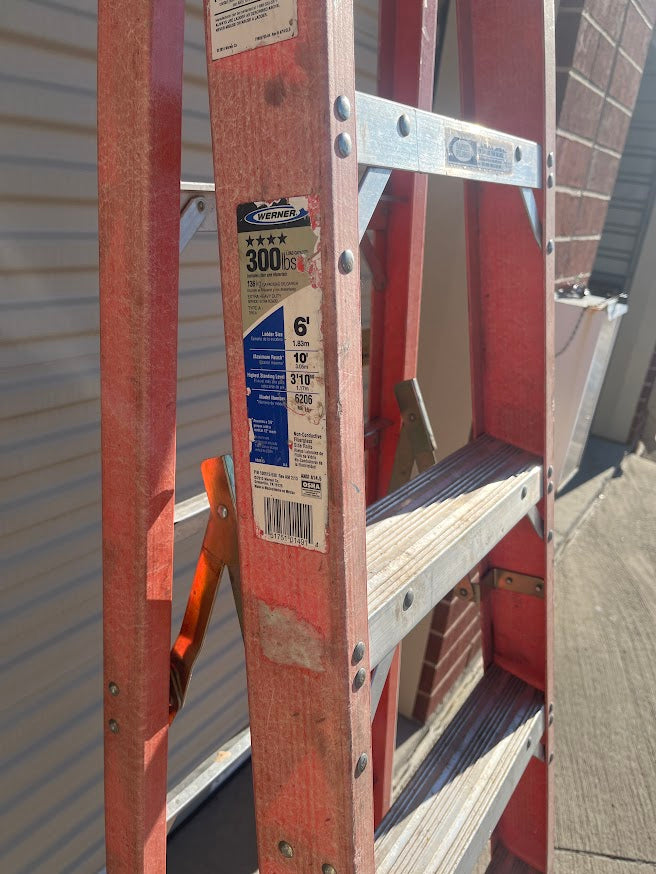 Ladder bundle – Werner 6206 (6' fiberglass, Type IA) + 8' aluminum – Plano pickup