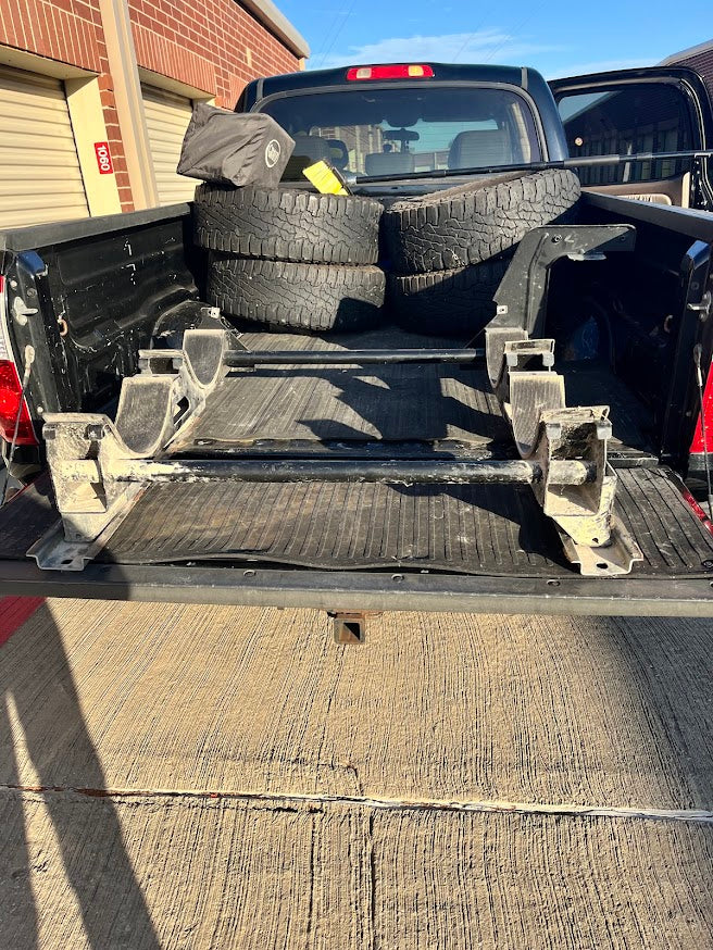 Pipe saddle / culvert support cradle – heavy steel – McKinney pickup (Alma Rd)