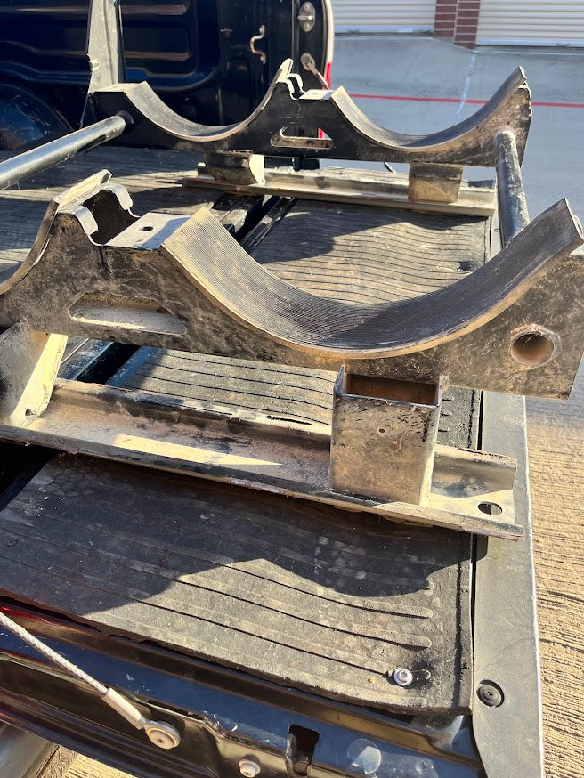Pipe saddle / culvert support cradle – heavy steel – McKinney pickup (Alma Rd)