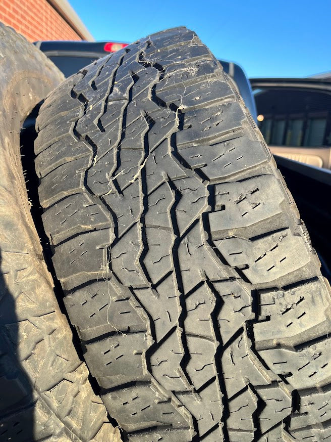 Set of 4 Goodyear Wrangler UltraTerrain A/T – LT265/70R17 (2020) – ~50–60% tread – McKinney pickup