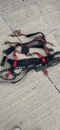full-body harness with a built-in work-positioning/waist pad and 3 D-rings (1 dorsal/back + 2 side)