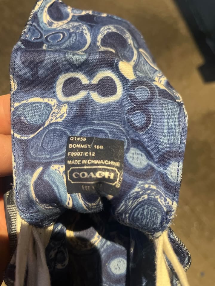 Coach Bonnie Signature Denim High Top Sneakers Women’s Size 10 - image 2