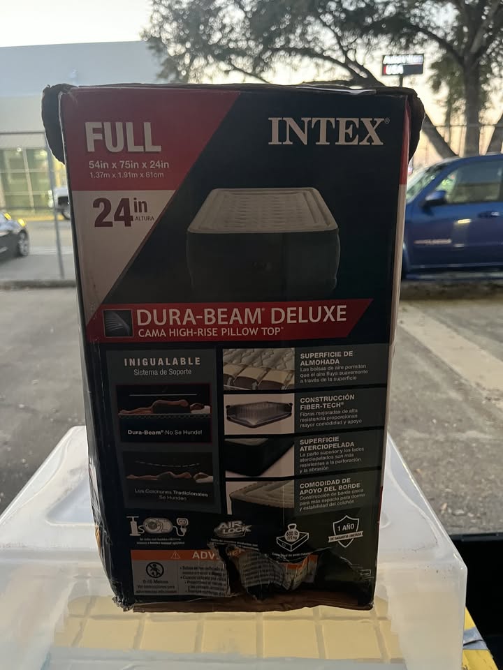 Intex Dura-Beam Deluxe Full 24” High-Rise Air Mattress w/ Built-In Pump – Dallas pickup - image 3