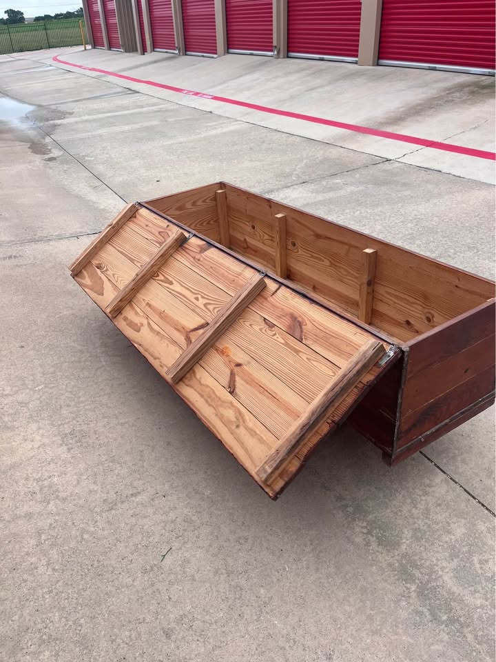Wood Storage Bench - 6ft Solid Wood – Rustic Seating w/ Hidden Storage - image 4