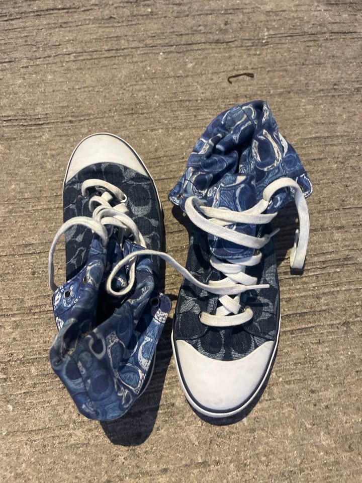Coach Bonnie Signature Denim High Top Sneakers Women’s Size 10 - image 3