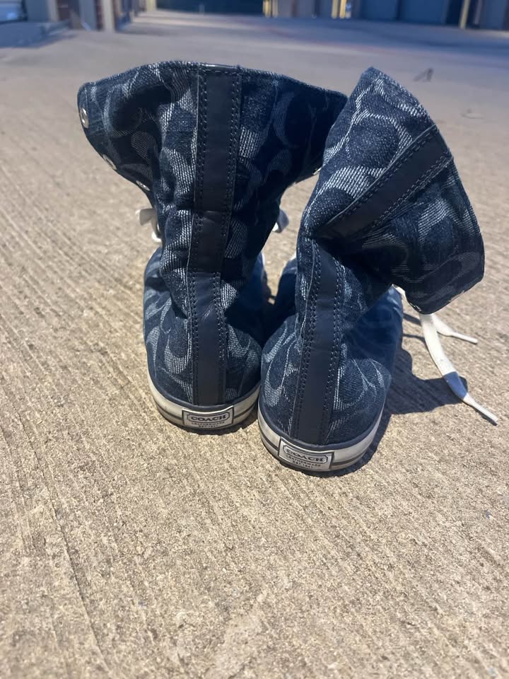 Coach Bonnie Signature Denim High Top Sneakers Women’s Size 10 - image 5