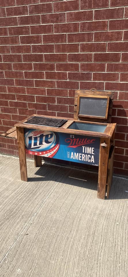 Texas Cooler | Grill & Cooler Combo | Miller Lite Patio Bar | One-of-a-Kind - image 6