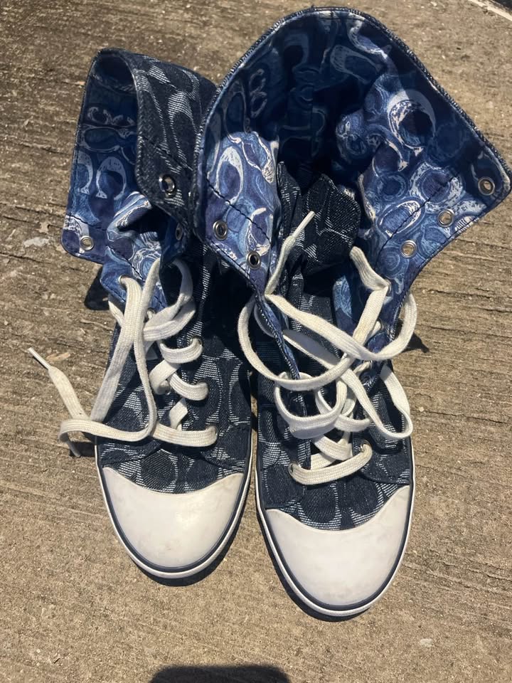 Coach Bonnie Signature Denim High Top Sneakers Women’s Size 10 - image 4