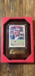 Vintage Jerry Rice 49ers Card Display Plaque w/ Original Box