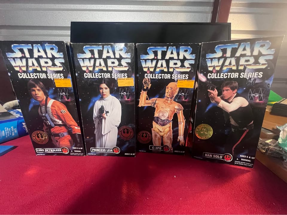Vintage 1990s Star Wars Collector Series 12” Figures Lot Kenner Hasbro Boxed